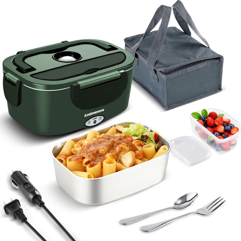 Andmenow Electric Lunch Box for Adults,80W Heated Lunch Box-1.5L Electric Food Warmers,Portable Food Warmer for Travel & Work,Warming Soup & Reheat,Loncheras para Hombres de Trabajo,1*Container - Image 1